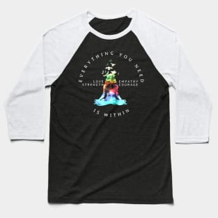 All You Need Is Within Mantra Meditation Focus Baseball T-Shirt